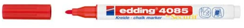 Μαρκαδόρος Υγρής Κιμωλίας Edding 4085 1-2mm Κόκκινος