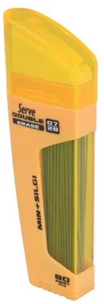 Μύτες για μηχανικό μολύβι Serve Double & Γόμα (2B/0.7mm) Πορτοκαλί