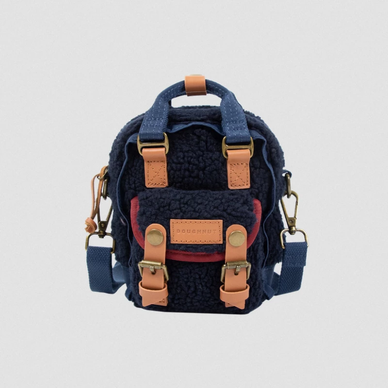 Σακίδιο Doughnut Macaroon Tiny Fluffy Series Crossbody Navy x Wine | D226FL-069097-F