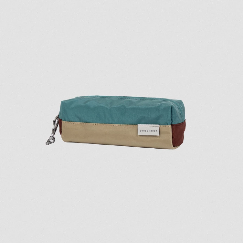 Κασέτινα Doughnut Pen Case Glossy Blocking Series BEIGE X Teal | D313GB-1153-F
