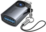 Hoco UA46C Victory Μετατροπέας Type-C Male σε USB-A Female Γκρι