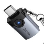 Hoco UA46C Victory Μετατροπέας Type-C Male σε USB-A Female Γκρι