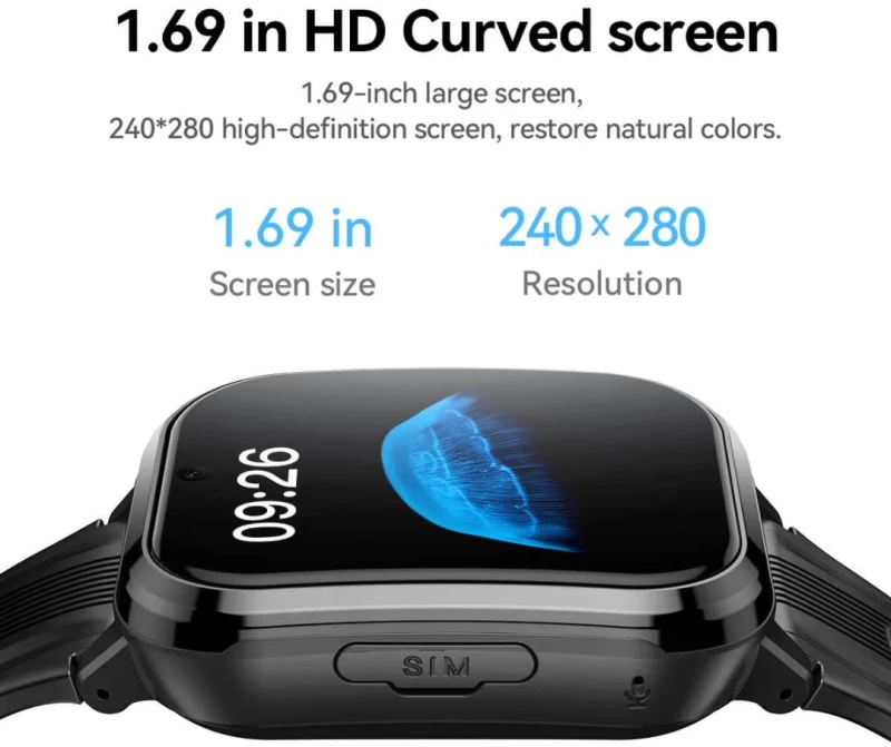 Hoco Y108 4G Παιδικό Smartwatch με GPS & Ελληνικό Μενού Μαύρο