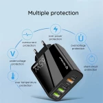 Techsuit Φορτιστής Premium Pentaxpower CHC2 3x USB, 2x Type-C PD 20W, 65W, με Καλώδιο Type-C 1m Black