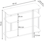 Κονσόλα Notus Megapap χρώμα καρυδί Ud 92x34,5x75εκ.