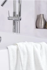 Stewehome Σετ λευκές πετσέτες μπάνιου από 100% βαμβάκι Λευκό 70x140 cm