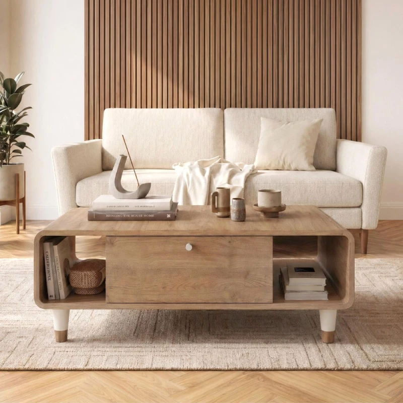 Τραπεζάκι σαλονιού Doro χρώμα sepet oak 100x60x34,6εκ.