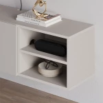 Έπιπλο τηλεόρασης επιτοίχιο Conrad χρώμα sandstone 140x35x38εκ.