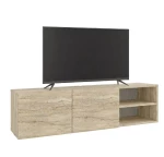Έπιπλο τηλεόρασης επιτοίχιο Conrad χρώμα travertine 140x35x38εκ.