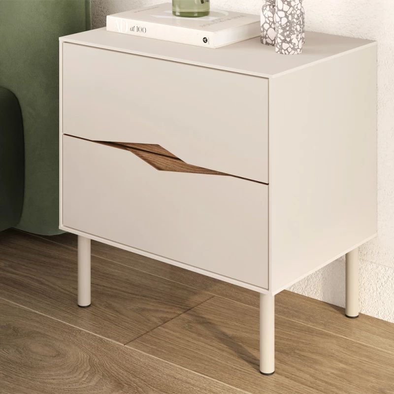 Κομοδίνο Marquise χρώμα sandstone 50x35x52,3εκ.