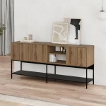 Μπουφές Amira χρώμα καρυδί Ud - black wood 180x40x80εκ.