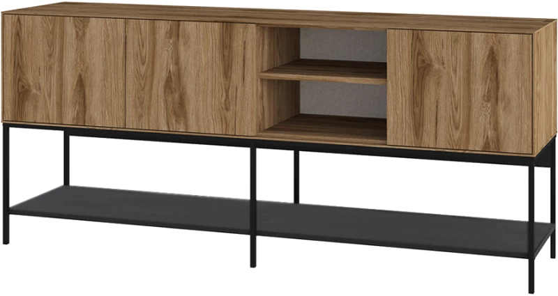 Μπουφές Amira χρώμα καρυδί Ud - black wood 180x40x80εκ.