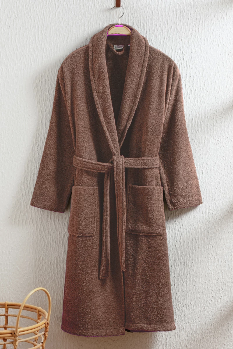 Stewehome Μπουρνούζι unisex με γιακά σάλι από 100% βαμβάκι (M)