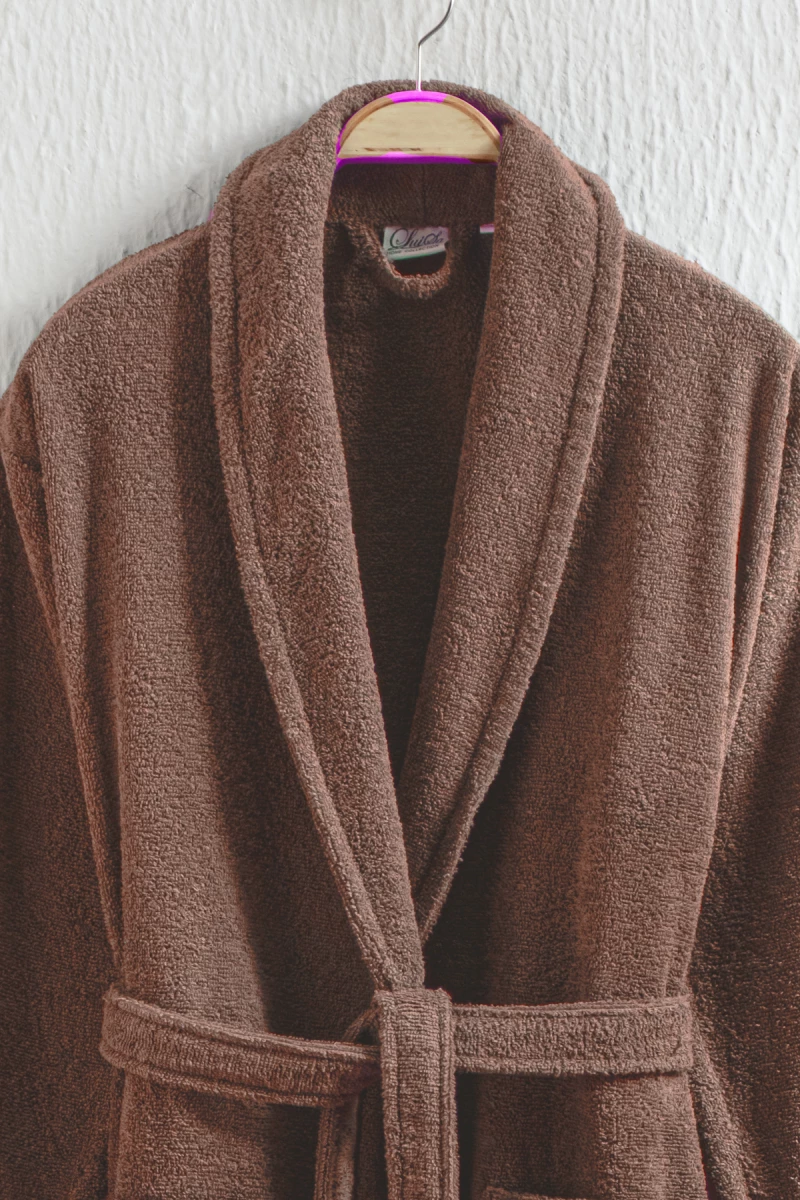 Stewehome Μπουρνούζι unisex με γιακά σάλι από 100% βαμβάκι (M)