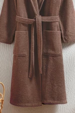Stewehome Μπουρνούζι unisex με γιακά σάλι από 100% βαμβάκι (M)