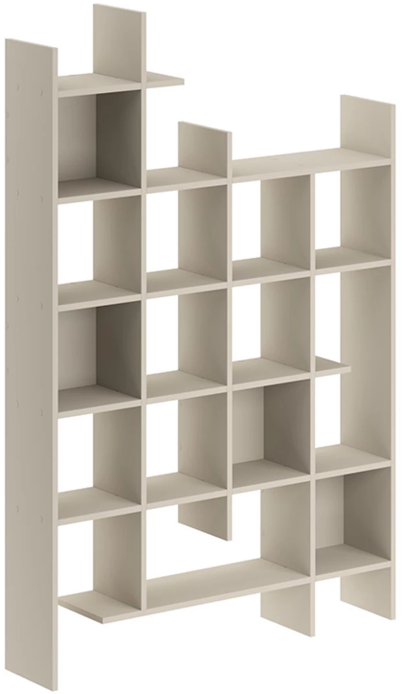 Βιβλιοθήκη Manco χρώμα sandstone 122x25,5x188εκ.