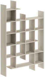 Βιβλιοθήκη Manco χρώμα sandstone 122x25,5x188εκ.