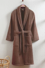 Stewehome Μπουρνούζι unisex με γιακά σάλι από 100% βαμβάκι (L)