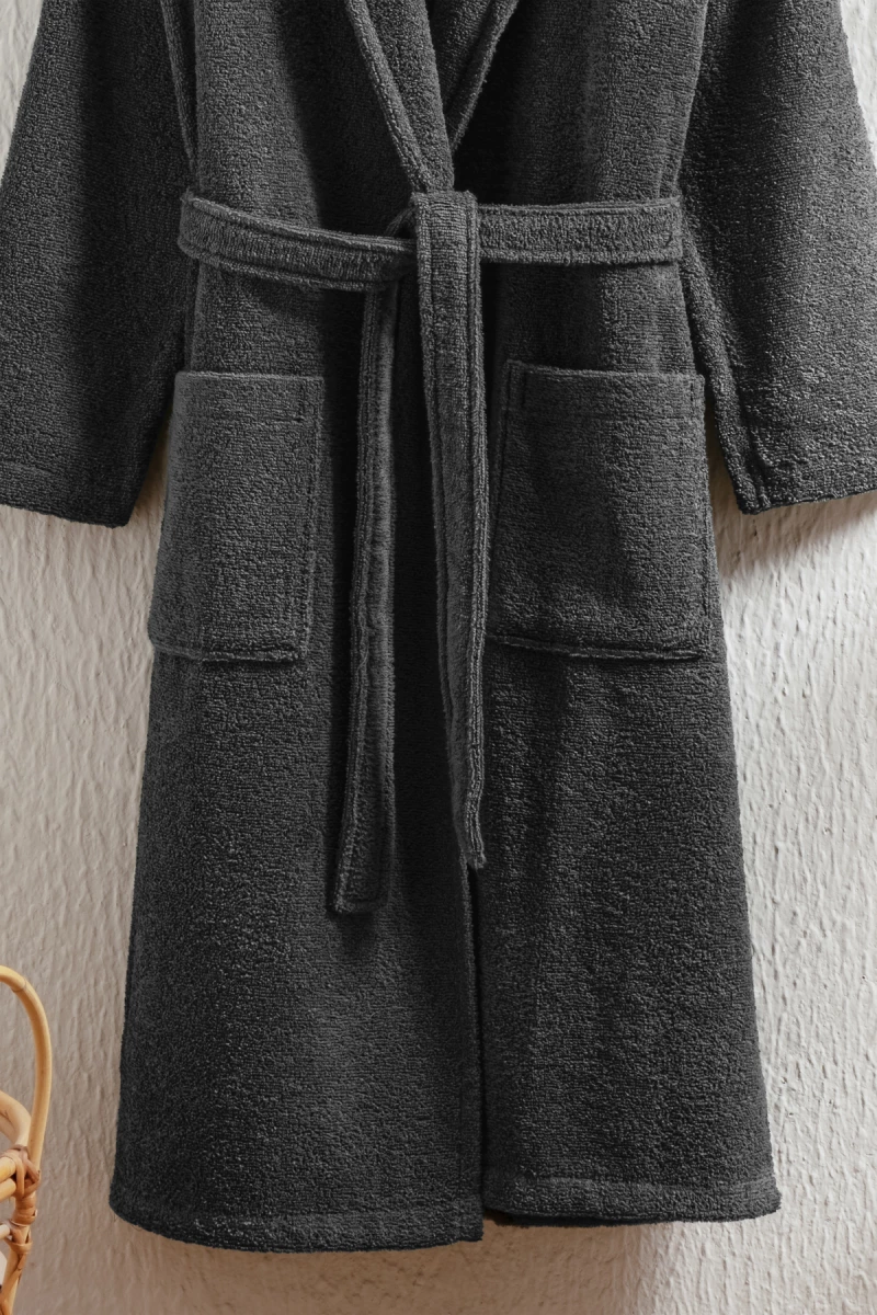 Stewehome Μπουρνούζι unisex με γιακά σάλι από 100% βαμβάκι (XL)
