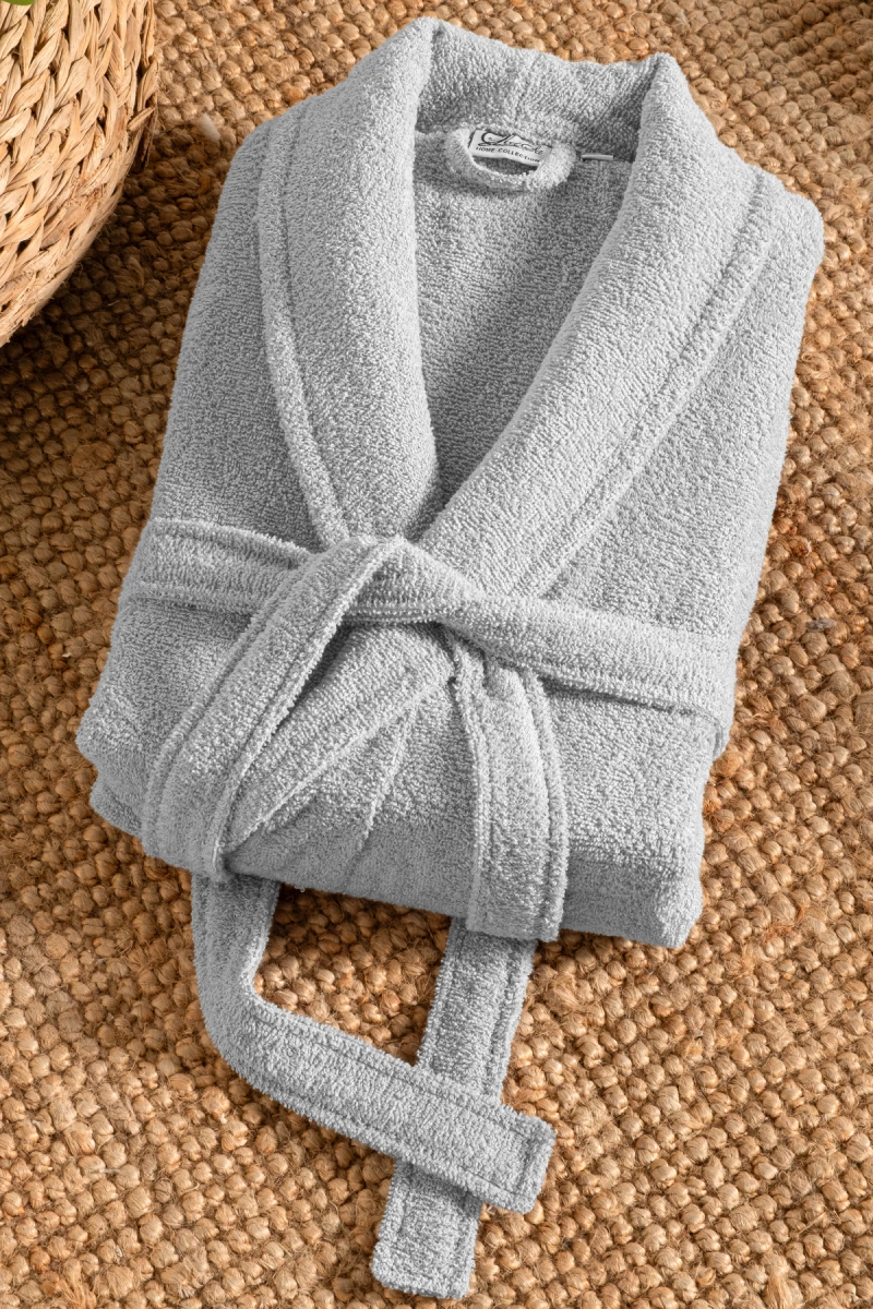 Stewehome Μπουρνούζι unisex με γιακά σάλι από 100% βαμβάκι (XL)