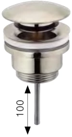 Βαλβίδα Νιπτήρος Αυτόματη Universal 1/4" 00-05216/BN Modea Nickel Brushed