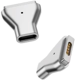 POWERTECH αντάπτορας τροφοδοσίας laptop YX-MS2, USB-C σε Magsafe 2, ασημί - 5210131079379