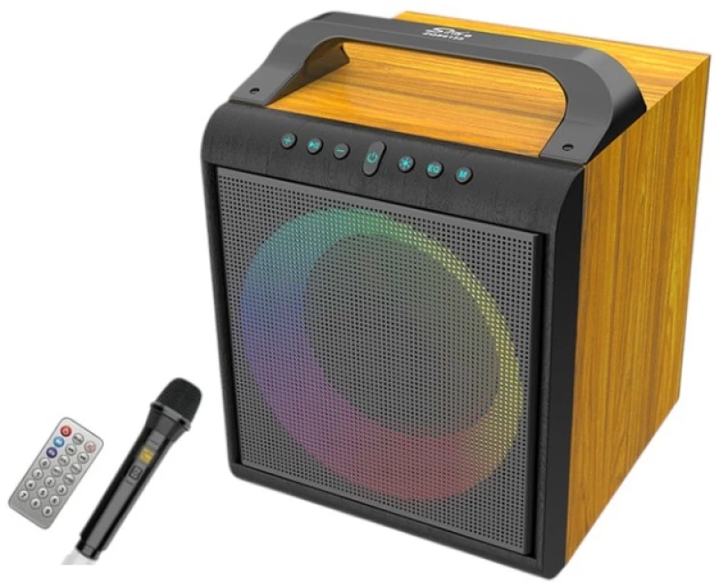 Φορητό ηχείο subwoofer με μικρόφωνο Karaoke - ZQS6155 - 160125 - Brown