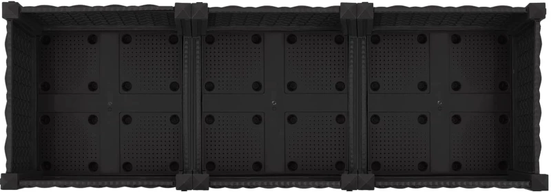 vidaXL Κήπος Γλαστράκι με Ροδάκια Μαύρο 120 x 40 x 29 εκ PP