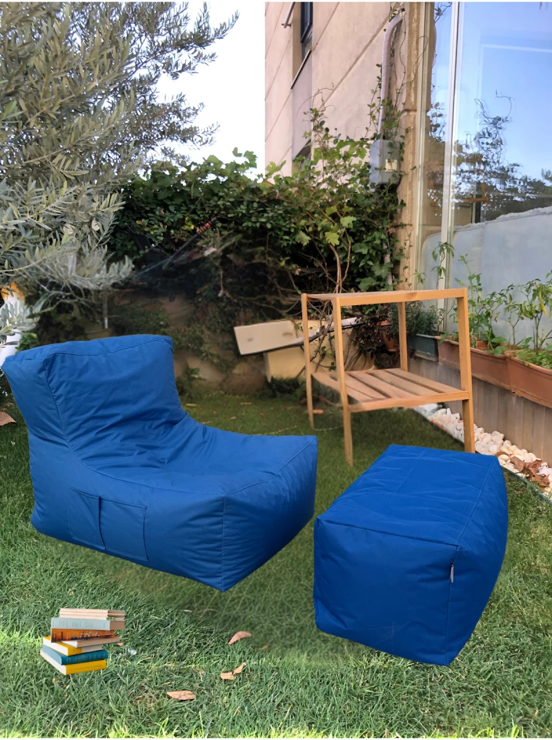Stewehome πολυθρόνα αχλάδι και υποπόδιο από ύφασμα 75x65x70 cm