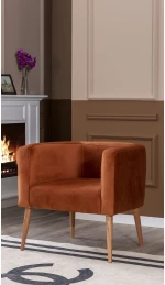 Stewehome Πολυθρόνα με πόδια από ξύλο 60x55x70 cm