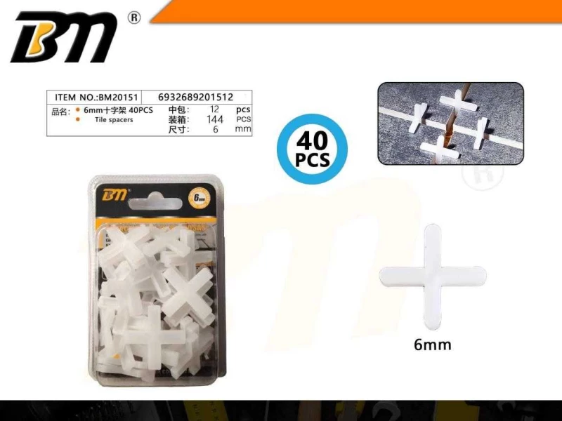 Σταυροί πλακιδίων - 6mm - Σετ 12 πακέτα των 40 τεμαχίων - 201512