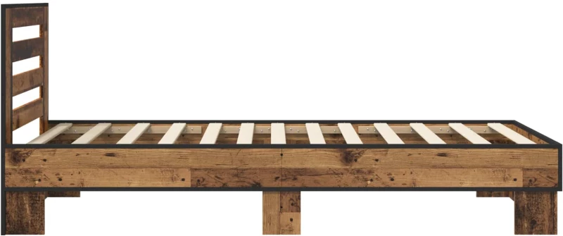 vidaXL Κρεβάτι με Κεφαλάρι Παλαιωμένο ξύλο 80 x 200 cm