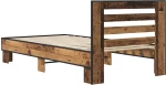 vidaXL Κρεβάτι με Κεφαλάρι Παλαιωμένο ξύλο 80 x 200 cm