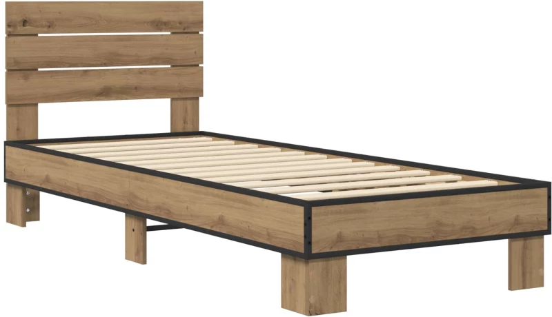 vidaXL Κρεβάτι με Κεφαλάρι Artisan Δρυς 80 x 200 cm Επεξεργασμένο Ξύλο