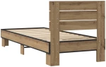 vidaXL Κρεβάτι με Κεφαλάρι Artisan Δρυς 80 x 200 cm Επεξεργασμένο Ξύλο