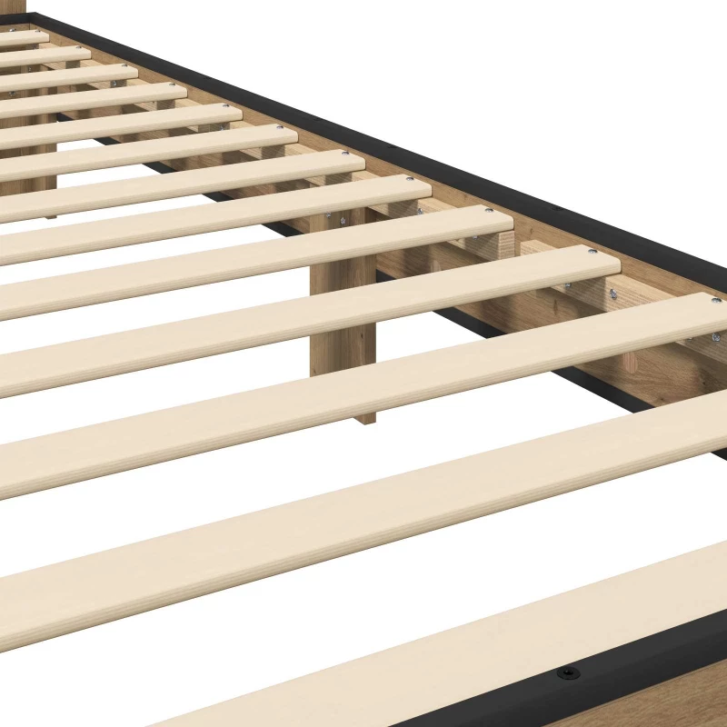 vidaXL Κρεβάτι με Κεφαλάρι Artisan Δρυς 80 x 200 cm Επεξεργασμένο Ξύλο