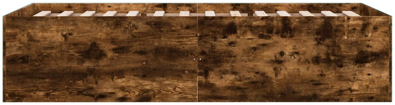 vidaXL Κρεβάτι δαπέδου Καπνισμένο Ξύλο Δρυός 80 x 200 cm