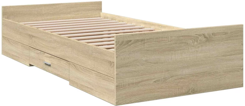 vidaXL Σκελετός κρεβατιού με αποθήκευση Sonoma Δρυς 80 x 200 cm