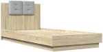 vidaXL Κρεβάτι με Κεφαλάρι Sonoma Δρυς 80 x 200 cm Επεξεργασμένο Ξύλο