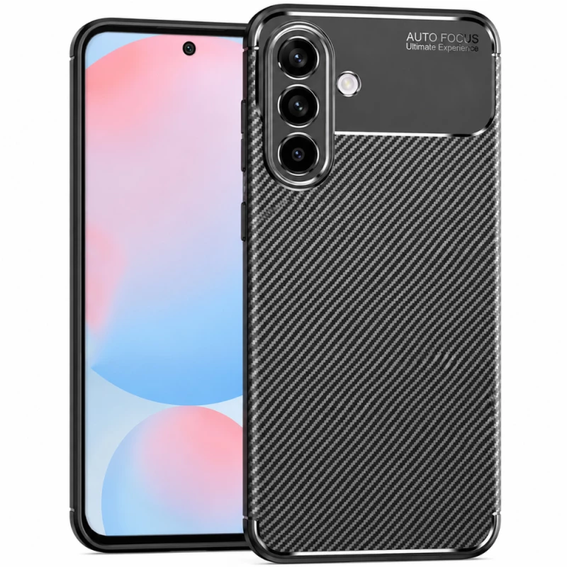 Θήκη Ancus AutoFocus Carbon Fiber για Samsung Galaxy A56 5G Μαύρη
