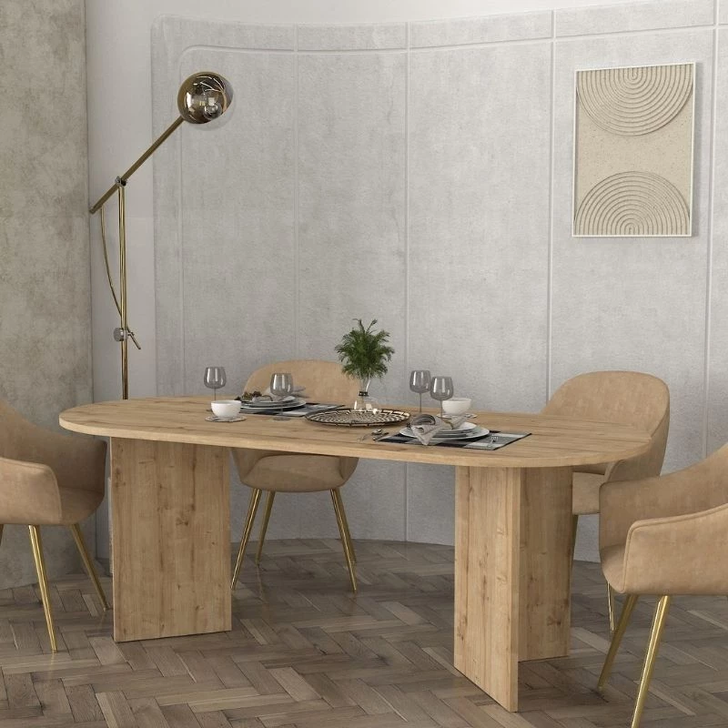 Τραπέζι Cortado Megapap χρώμα sapphire oak 200x90x74εκ.