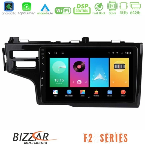 Bizzar F2 Series 8Core Android16 4+64GB  Honda Jazz 2013-2020 Navigation Multimedia Tablet 9"