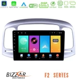 Bizzar F2 Series 8Core Android16 4+64GB  Hyundai Accent 2006-2011 Navigation Multimedia Tablet 9"