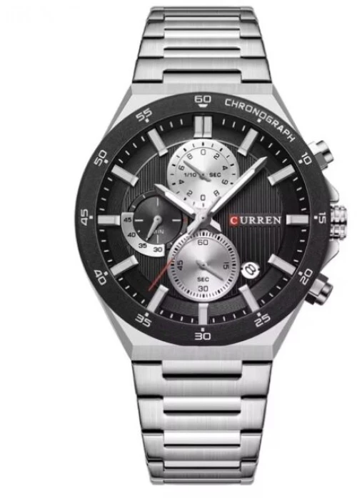 Ρολόι με Μεταλλικό Μπρασελέ CURREN 8481 Silver Black