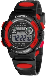 Παιδικό ψηφιακό ρολόι χειρός - WF118 - Lasika - 115145 - Black/Red