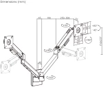 BRATECK επιτοίχια βάση για 2x οθόνες LDA113-114, 17-32", έως 9kg