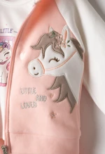 Εβίτα Fashion Bebe Σετ Φόρμας 3Τμχ Unicorn, Σομόν