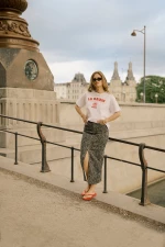Λευκό t-shirt Adelina Kaffe - Λευκό
