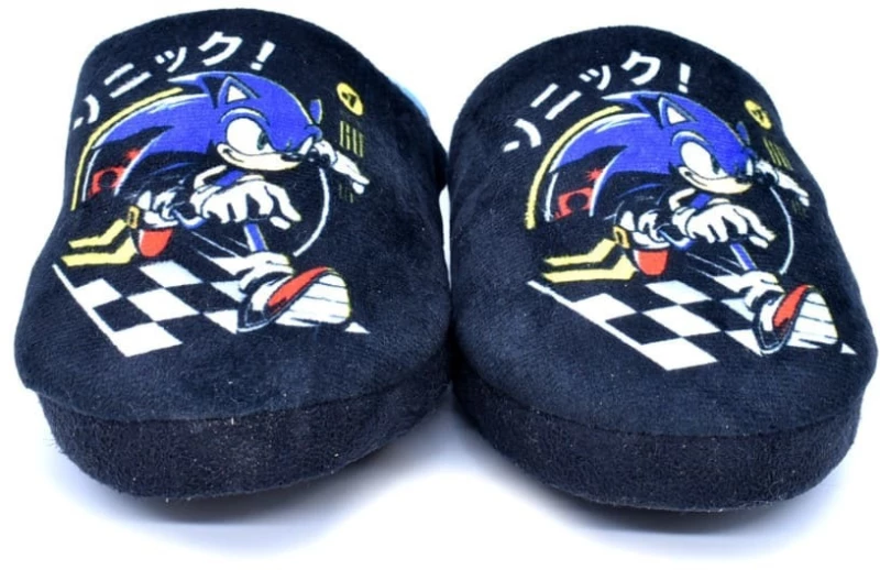 Παιδικές Παντόφλες  Sonic-ΜαύροΜπλε