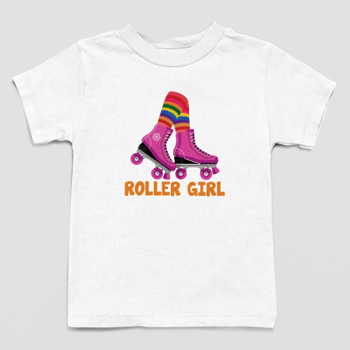 T-shirt kids Roller Girl White
